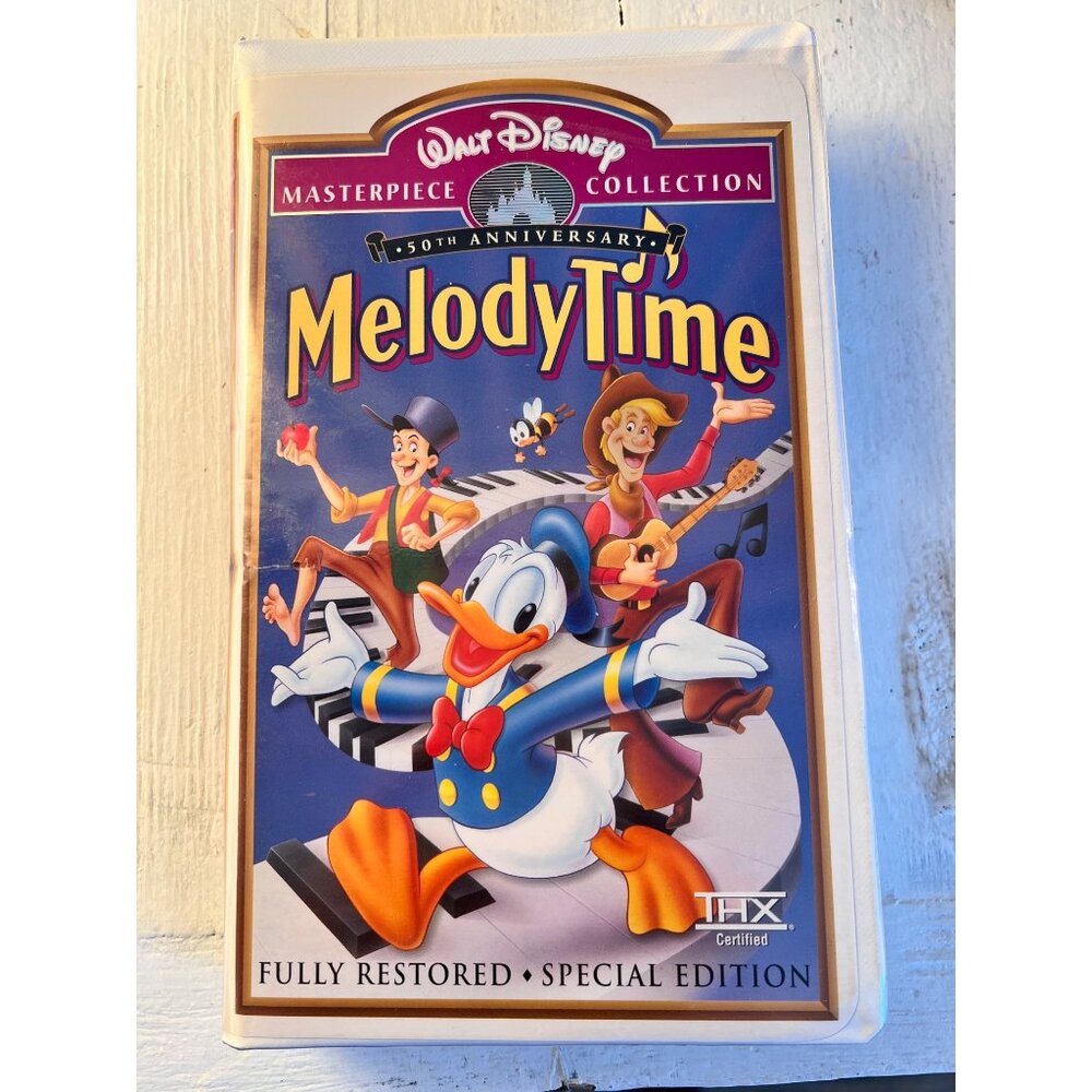 Walt Disney Melody Time 50th Anniversary Edition VHS Tape Classic Animated Movie